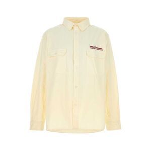 Willy Chavarria Men Cream Cotton Oversize Shirt
